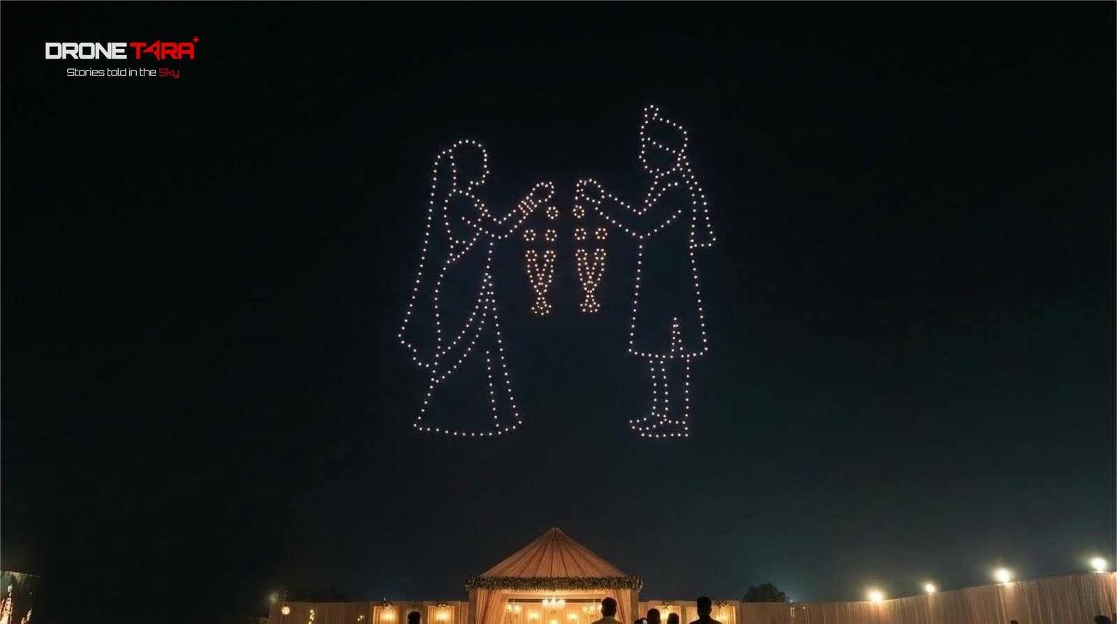 Glowing Mandap in the Sky